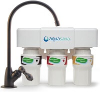 Aquasana 3-Stage Under Sink Water Filter System - Kitchen Counter Claryum Filtration - Filters 99% Of Chloramine - Oil-Rubbed Bronze - AQ-5300