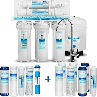 Geekpure 5-Stage Reverse Osmosis RO Drinking Water Filter System with Extra 7 Filters