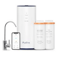 Purlette Reverse Osmosis System, Energy Saving, Mult-Stage Tankless Filtration Drinking Water, Purifier App TDS Meter, Works with Alexa, 5-Stage, Under Sink Leak Protection, Long Life Hybrid Filter
