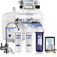 NU Aqua Platinum Series High Capacity 100GPD 7-Stage UV and Alkaline Reverse Osmosis Ultraviolet Sterilization Drinking Water Filter System - Free PPM Meter and Installation DVD