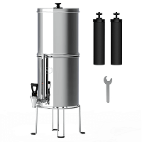 Waterdrop Gravity-fed Water Filter System, Metal Water Level Spigot and Stand